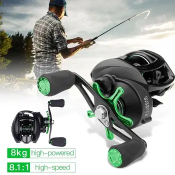 

Dripping Wheel Fishing Wheel Metal Rocker Spool Gear CNC Wire Cup Black Green Fishing Reel