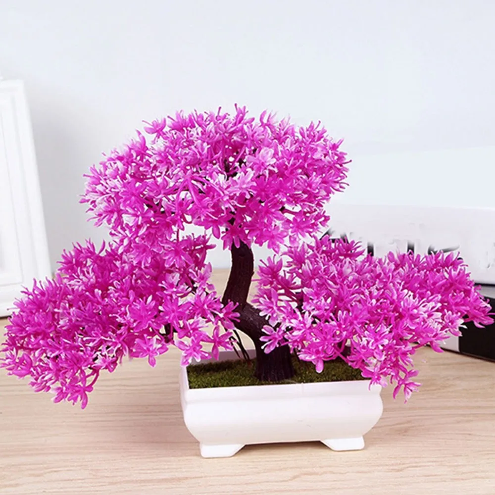 

1 PC Bonsai Fake Green Pot Plants Simulation Guest-Greeting Pine Tree Decoration Artificial Plant Ornaments Home Decor Craft