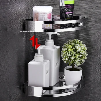 

Hole Free 304 Stainless Steel Triangle Basket Washroom Storage Rack Toilet Storage Bathroom Pendant Organizer Shelf In Bathroom