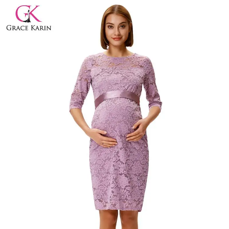 Grace Karin/кружевное платье для беременных женщин с коротким рукавом Одежда