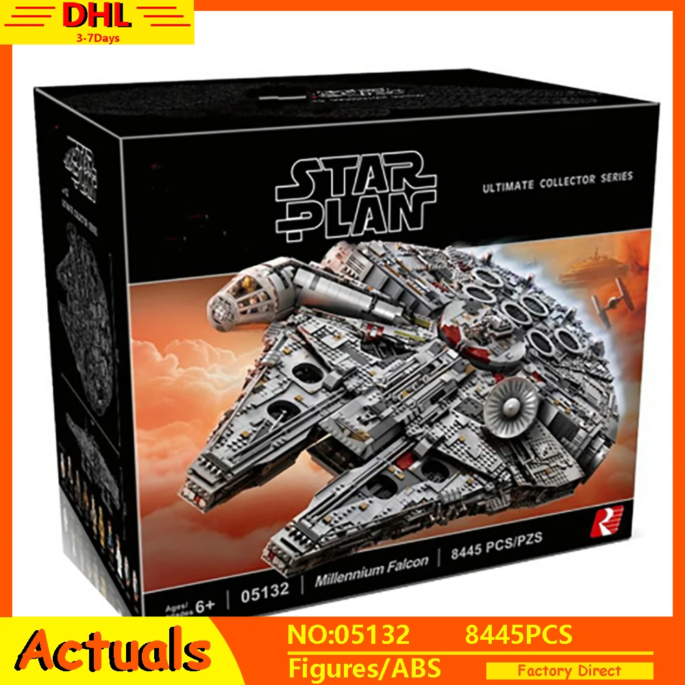 

05132 Ultimate Millenniums Star Wars Series Falcon Model Building Blocks Set Star Ship 75192 Toys Collectors Bricks Kids Gifts
