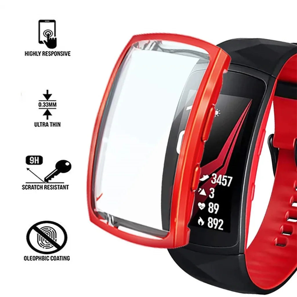1 x Ultra Thin TPU Case Cover for Sanmsung Gear fit 2 pro Clear TPU Protective Watch Case Cover Shell For Sanmsung smart watch