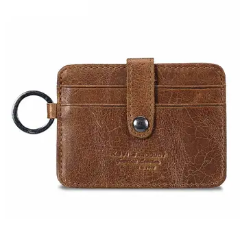 

Fashion Genuine Leather Slim Pocket Wallet ID Credit Card Holder Money Organizer for Women Men L9BE