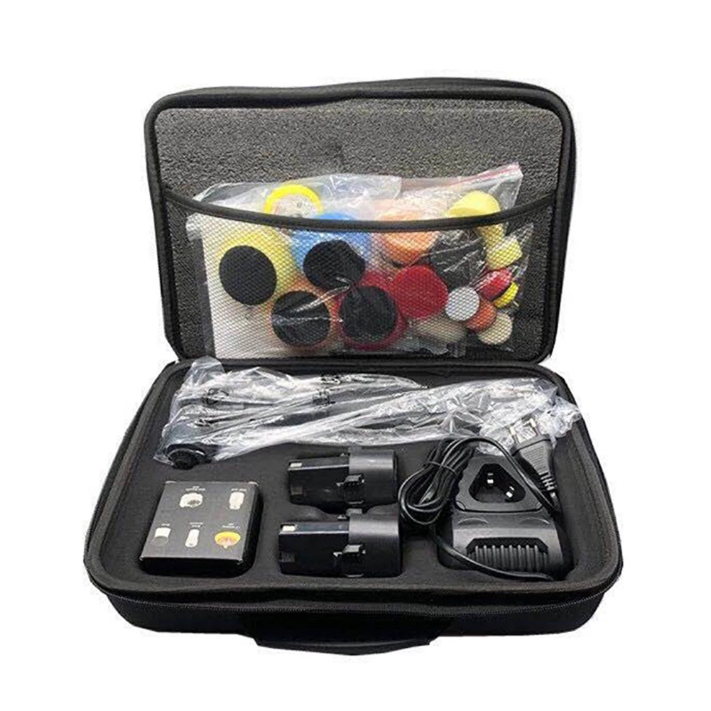 Meterk 220V Car Polishing Machine Mini Electric Auto Polisher Handheld Rechargeable Car Polishing and Waxing Machine Kit car polisher electric polisher