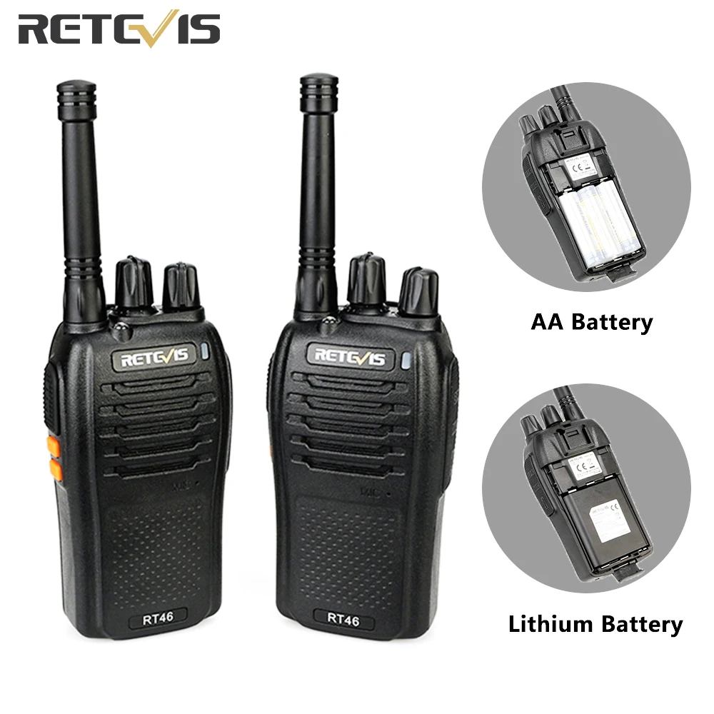 Рация RETEVIS RT46 PMR портативная двухсторонняя радиостанция FRS/PMR446 с зарядкой Micro USB