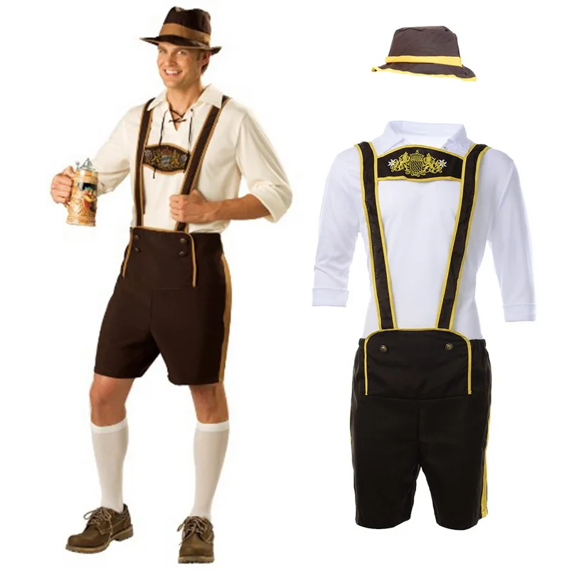 LOOZYKIT костюм для Октоберфеста Bavarian Octoberfest Немецкий фестиваль пива Cospaly Хэллоуин мужской комплект одежды 3 шт. костюм