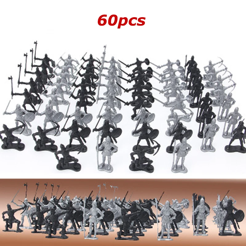 

Soldiers Set Medieval building blocks Doll Action Figures Sand table model Toys Plastic Collective Model For kids Military gift