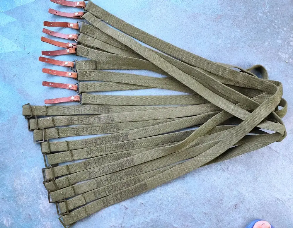 Military Equipment Military Sling Strap 10PCS ORIGINA SURPLUS MILITARY Gear CHINESE PLA TYPE 56 AK CANVAS SKS SLING OLD