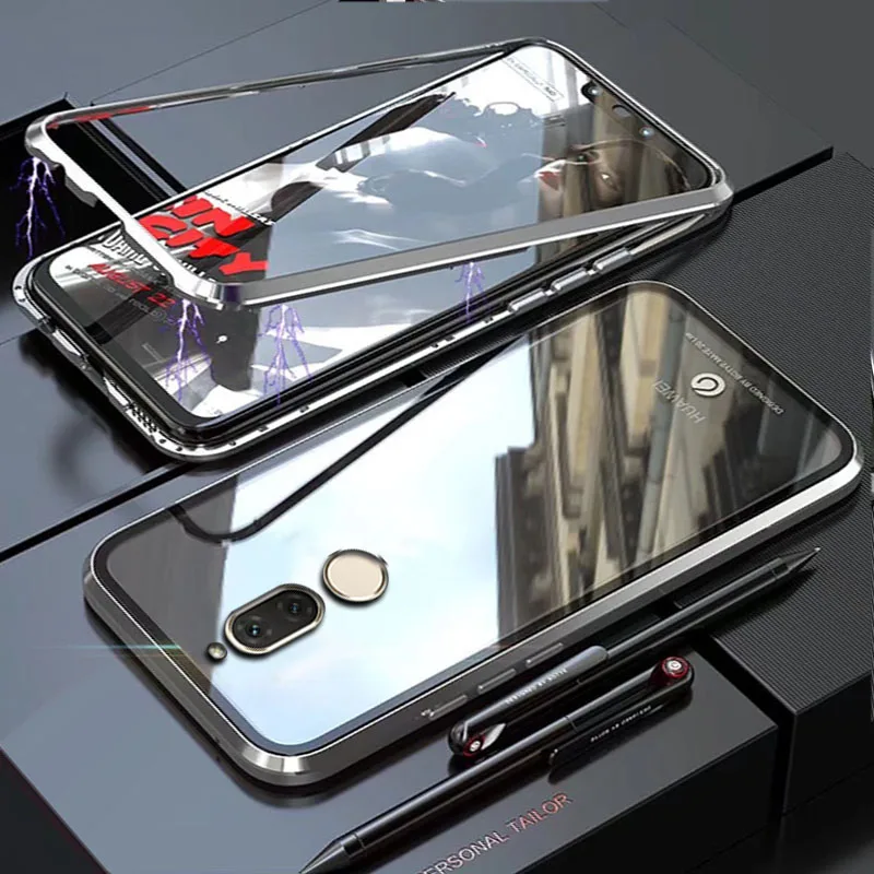 Чехол Coque для Huawei mate 10 lite 10 lite mate 10 lite Магнитная Рамка Жесткий металлический бампер односторонняя задняя крышка для телефона