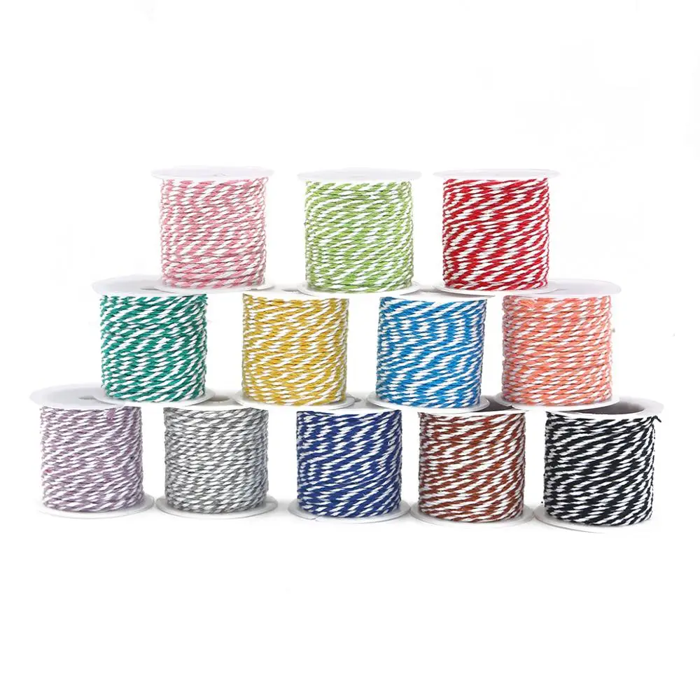 Cotton Baker Twine Rope Cord Wedding Decoration Christmas Gift Packaging Rustic Handmade Crafts 10Meters/roll 1.5mm cotton rope