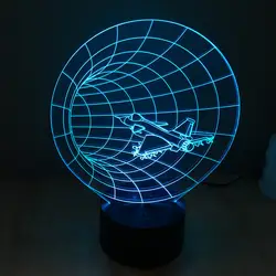 Красочная машина времени 3D лампа светодиодный ya ke li deng сенсорный выключатель красочная лампа энергосберегающий визуальный стерео