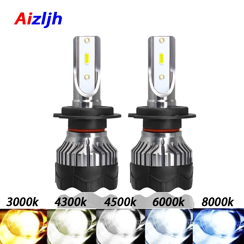 Aizljh 4500 лм 8000K 6000K 9005 K 9006/HB3 110/HB4 H1 H7 H4 H11 H8 H9 светодиодсветильник фары CSP чип