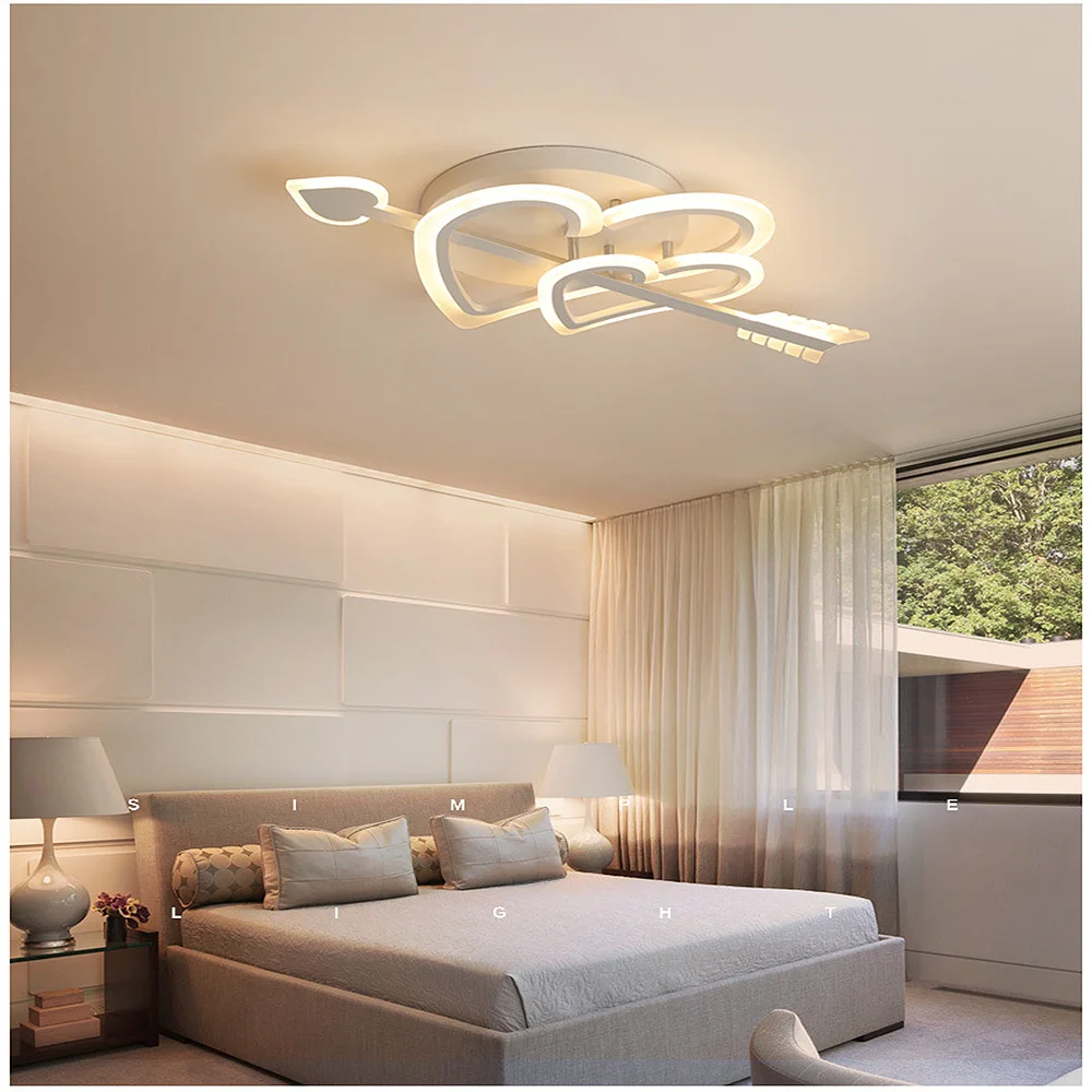 

LED Ceiling lights At first sight bedroom wedding room simple ceiling lamps Indoor Lighting RC Dimmable led ceiling light AC 110V/220V