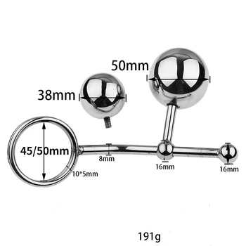 Men Wearable Cock Ring Anal Ball Butt Plug Penis Ring BDSM Bondage Sex Toys Chastity Belt Adult Sex Products Fetish Anal Hook 4