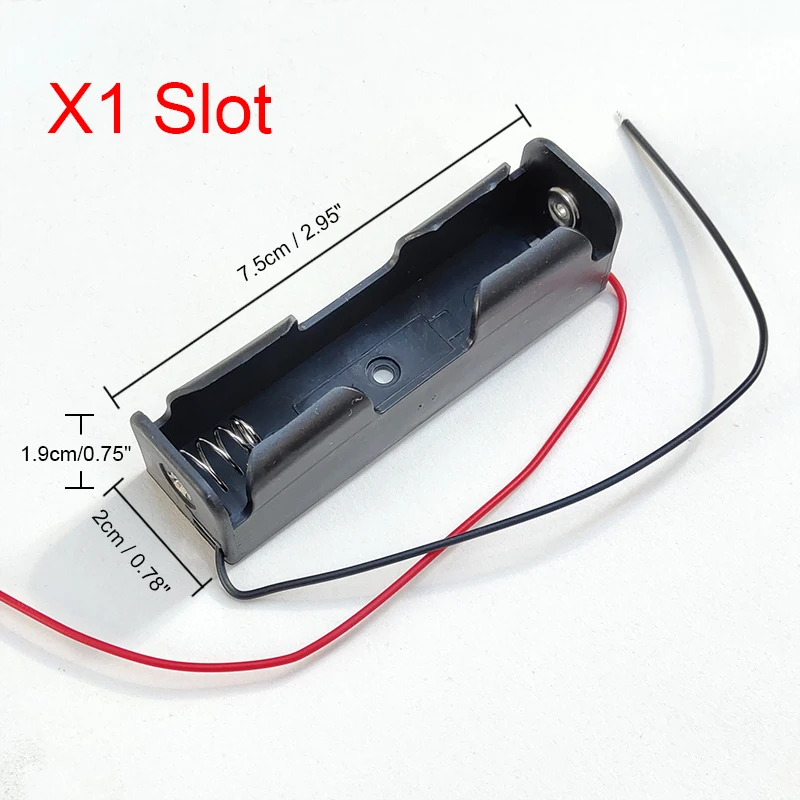 Nouveau 18650 Power Bank Cases 1X 2X 3X 4X 18650 Support de batterie Boîte de rangement Case 1 2 3 4 Slot Batteries Conteneur avec fil de plomb