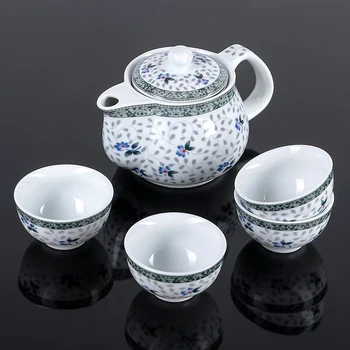 

Tea ceremony set "Floral", 5 items: teapot 200 ml, 4 cups 30 ml