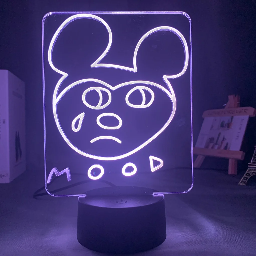 American Rapper Lil Peep Led Night Light for Home Decoration Colorful Nightlight Gift for Fans Dropshipping 3d Lamp Celebrity