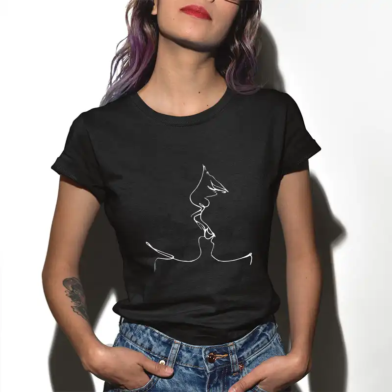 aesthetic art t shirt one line artist line gift for girl tees