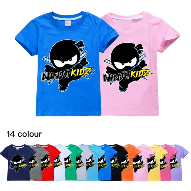 Ninja Kidz B Kids Clothes Cotton Short-sleeved T-shirts Children Sweatshirt  Cartoon Teenager Tops Boys Girls Clothing - AliExpress