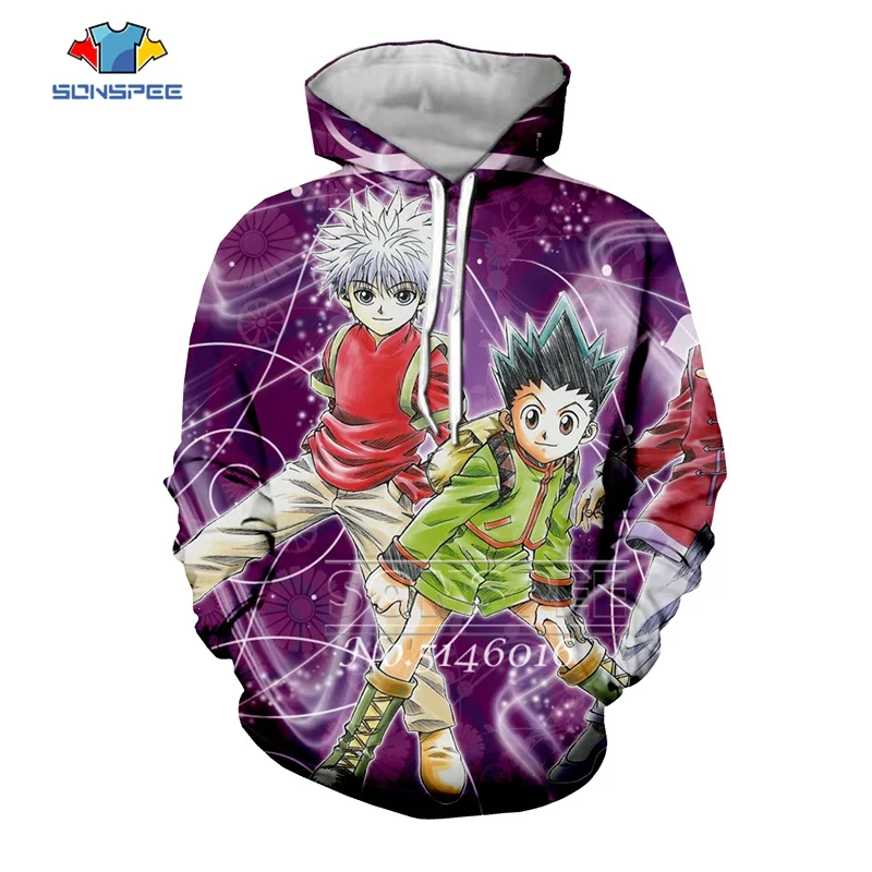 Забавная Мужская футболка с 3D принтом HUNTER×HUNTER летние детские повседневные