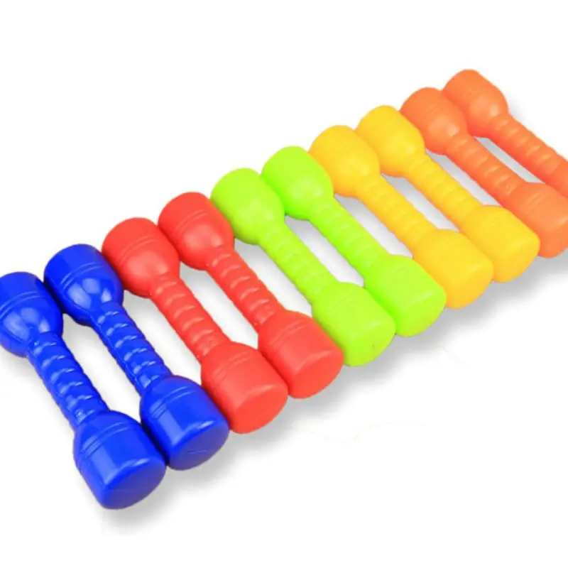 Hot Sale 2 PCS Kids Plastic Dumbbell Toy For Morning Exercises Fitness