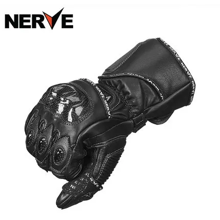 

Mountain Four Seasons Motorcycle Carbon Fiber Cycling Gloves Men's Long Locomotive Race Car Shatter-resistant Anti-slip Windproo