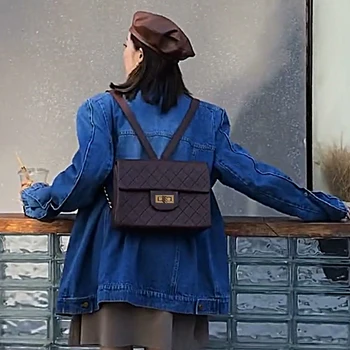 

Solid Color Backpack for Women 2020 New Fashion Simple Vintage Double Shoulder Bag Ladies Leather Working Study Backpack