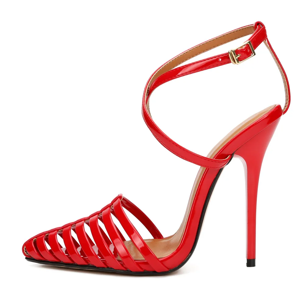 Mclubgirl Super High Red Sexy Shoes 38-48 Large Size Super High Heels Mans sexy Nightclub Sandals Buckle Party Wedding ZQJ