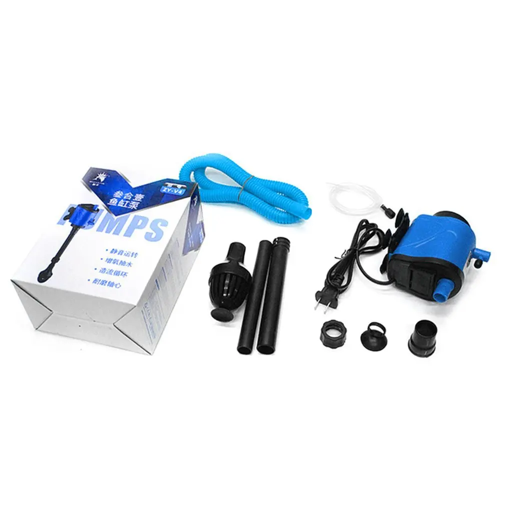 

3 in 1 Submersible Pump Aquarium Filtration Cycling Oxygenation System Kit with Air Pump & Suction Base Mute Water Spray Flow