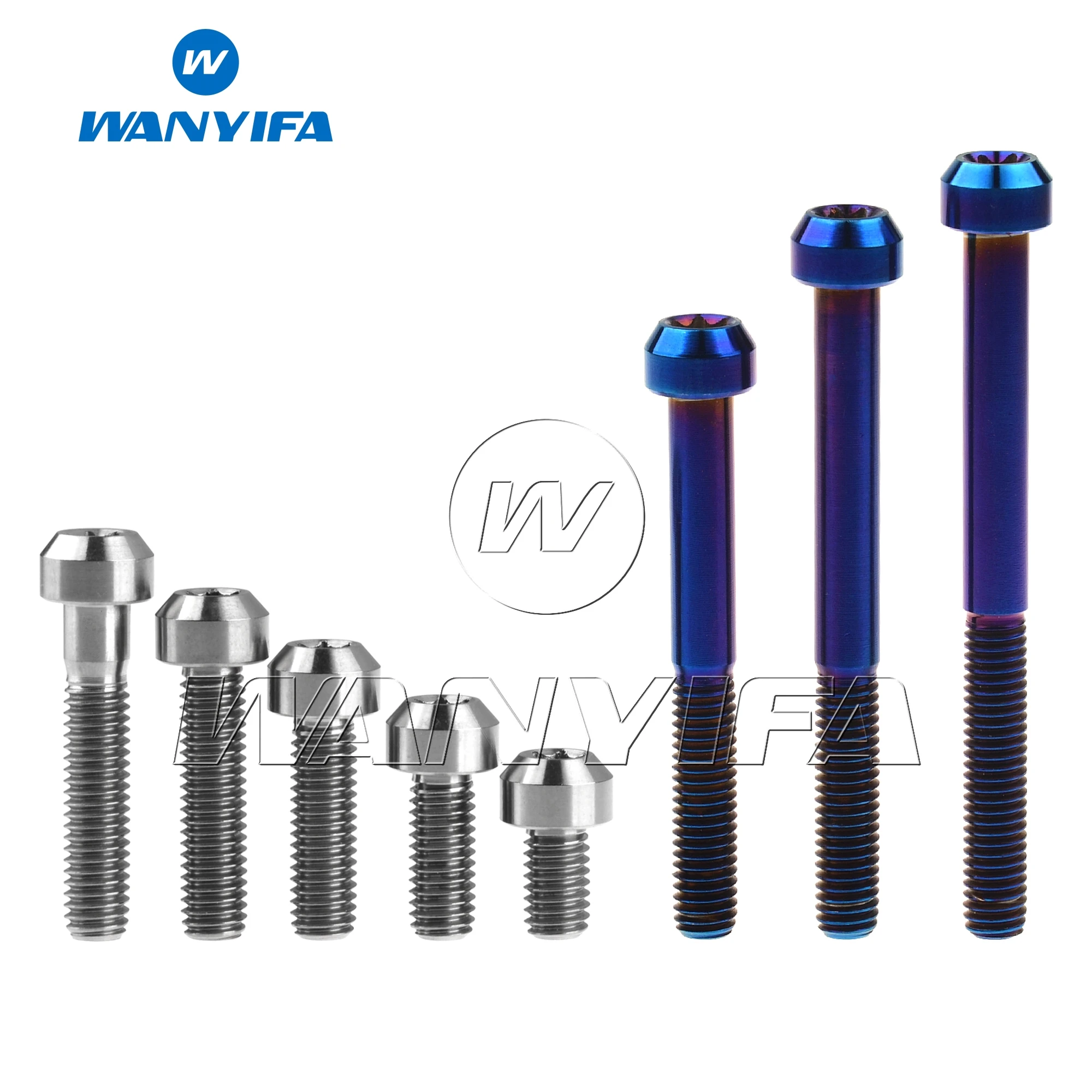 Титановый &quotWanyifa&quot Болт M6 x 10 15 20 25 30 35 40 45 50 60 65 70 80 мм с шестигранной головкой винт