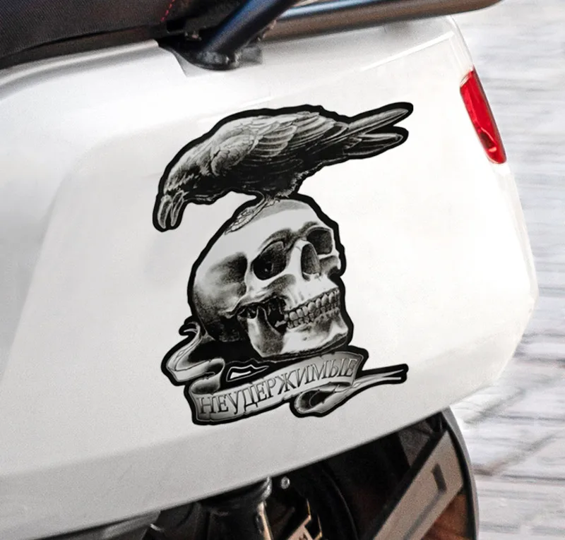 

Электрический мотоцикл, эскадрилья смерти, скелет, автомобильная наклейка, индивидуальный тренд, украшение автомобиля, водонепроницаемый для Niu