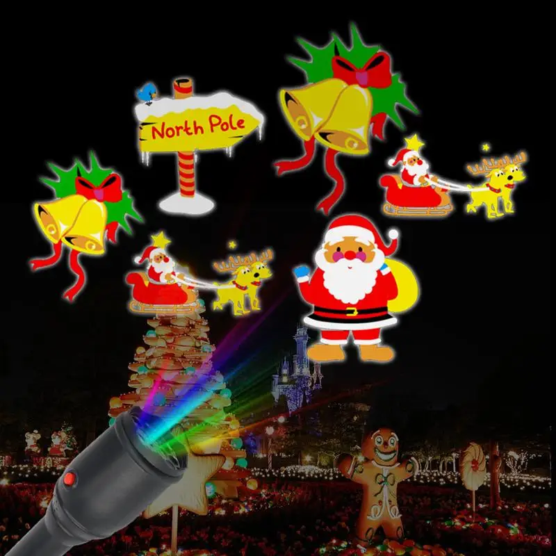 12 узор фонарик led-проектор USB светодиодный 18650 с рождественским узором фонарик фестиваль вечерние Декор легкий держатель карты проекции
