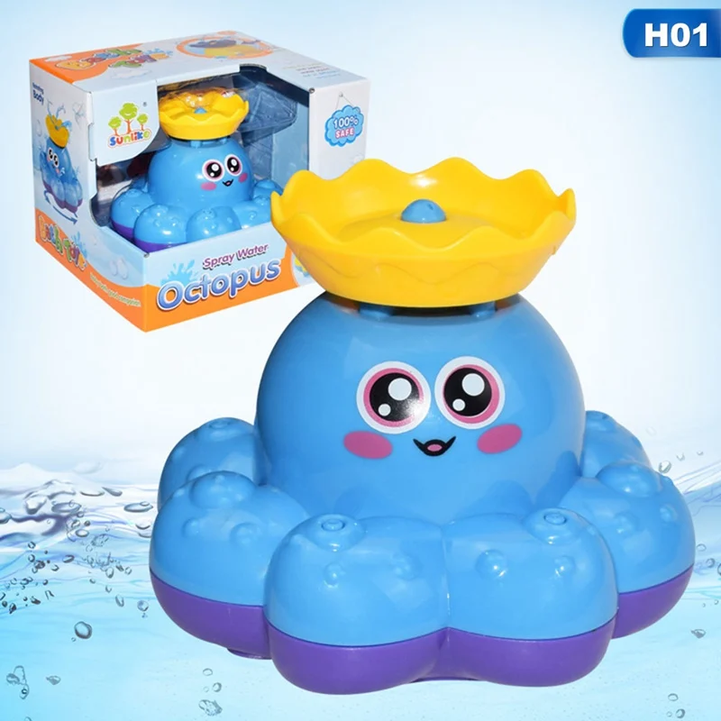 Электрическая игрушка воды брызг воды игрушка детская Ванна игрушечное Животное осьминог плавающий ванная комната игрушки для ванной - Цвет: H01