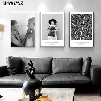 

Nordic Minimalist Black White Personage Picture Art Decor Quality Canvas Painting Home Decor Poster Living Sofa Wall Decor