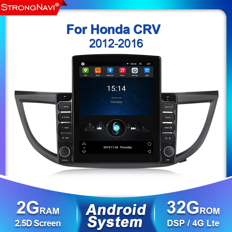 Tesla экран Android 2din для Honda CRV CR V 4 RM RE 2012 2013 2014 2015 2016 автомобильный Радио Мультимедиа