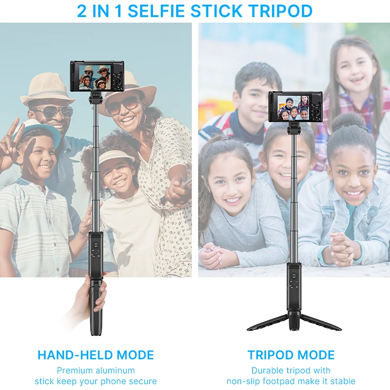Ulanzi MT-40 무선 블루투스 Selfie 스틱 아이폰 12 프로 맥스 12 미니 Gopro 카메라 원격 제어 미니 삼각대 접이식