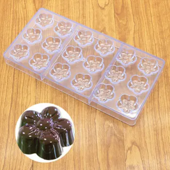 

18 Plum Flower Shape Polycarbonate PC Chocolate Mold DIY 3D Lollipop Fondant Candy Cake Molds Kitchen Baking Pastry Tools