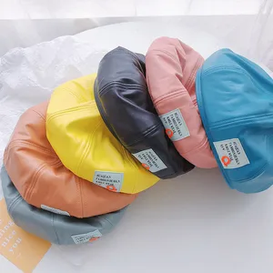 Image for Autumn Winter Fashion Beret For Kids Boys Girls PU 