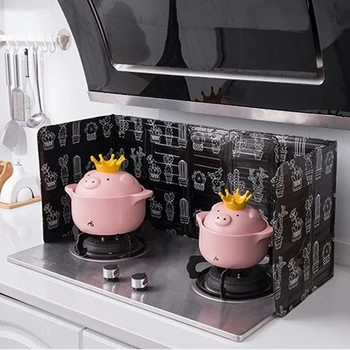 

Foldable Kitchen Gas Stove Baffle Wall Oil Splash Proof Baffle Frying Pan Oil Divider Protection Anti Splatter Shield