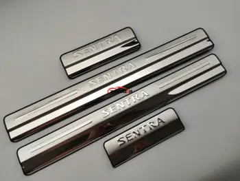 

Accessories Car Styling For Nissan Sentra Stainless Steel Door Sill Pedal Scuff Plate 2010 2014 2015 2016 2017 Auto Sticker 4pcs