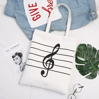 

Women Shoulder Bag Travel Musical Bags Totes Shopper Fashion Canvas Handbag