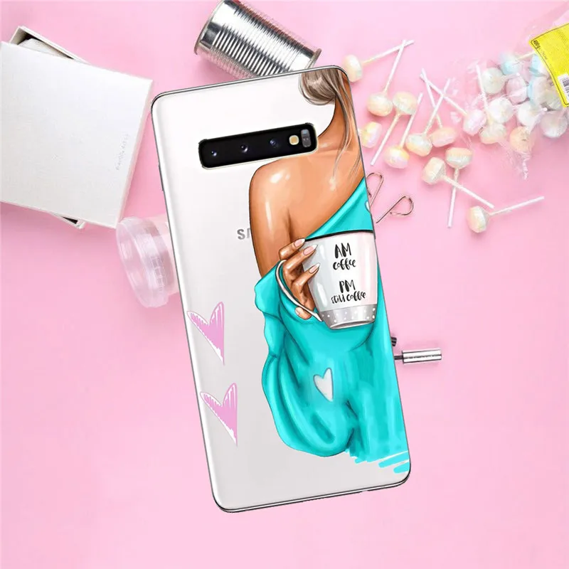 Для девушек, для женщин, для Samsung Galaxy S6 S7 край S8 S9 S10 Plus Note 8, 9, 10, M10 M20 M30 Plus pro чехол для телефона чехол Чехол-футляр - Цвет: 1718