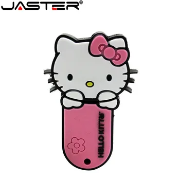 

JASTER colorful Hello Kitty USB Flash Drive cat special gift fashion cartoon Animal usb 2.0 32GB 16GB 64GB New wholesale style