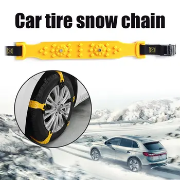

Snow Tire Belt Yellow Universal Snow Chain Easy Installation Anti-Skid Chains Durable Emergency
