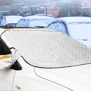 

Magnetic Car Windshield Winter Ice Snow Frost Cover Guard Sun Shadow Protector Thickened Winter Snow Gear With Earmuffs
