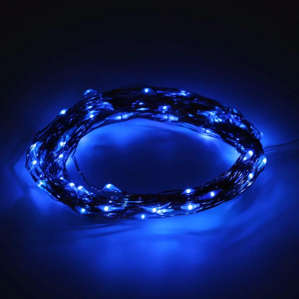 ICOCO на солнечных батареях для дома и улицы теплый белый 10 м 100LED Медный провод на открытом воздухе светящиеся гирлянды светильник с 2 светильник ing режимов