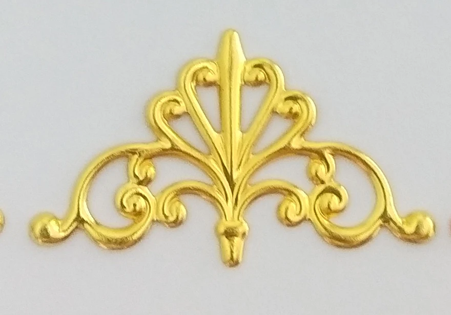 Gold Plated Филигрань BoYuTe оптом(50 шт./лот) 16*28 мм Металл латунь тиснение цветок филигрань фурнитура Diy ювелирные аксессуары - Цвет: Gold Plated
