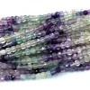 Veemake Fluorite Natural Necklace Bracelets Earrings Ring Gemstones DIY Faceted Irregular Cube Small Beads For Jewelry Making 1