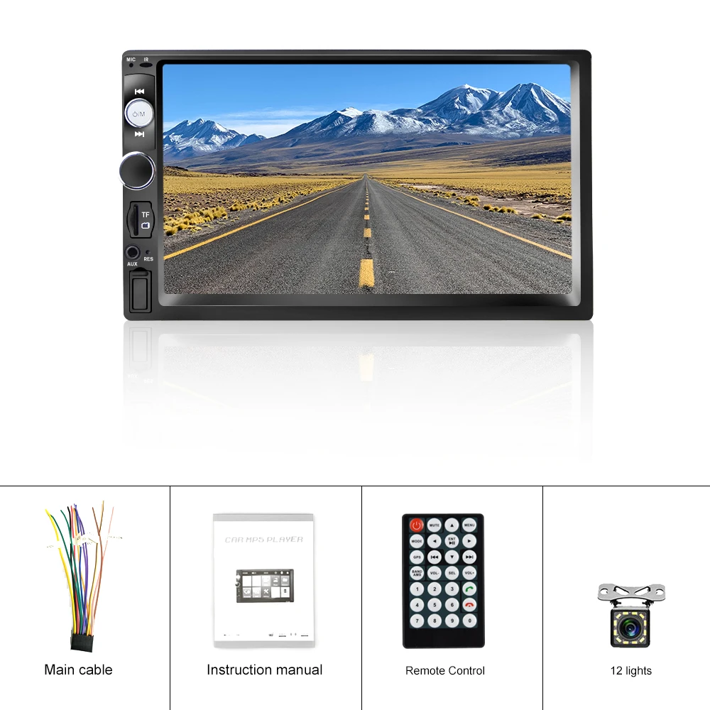 Автомагнитола Camecho 2 Din " HD сенсорный экран автомобильный мультимедийный плеер Авто Bluetooth MP5 плеер USB TF FM камера заднего вида