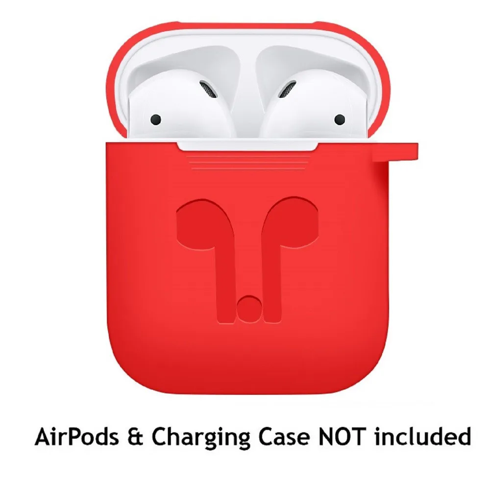 Earphone Case For AirPods Protect Box For Apple EarPods Silicone Cases Cover Protective Skin for Apple Airpod Charging Case#L25 - Цвет: Red